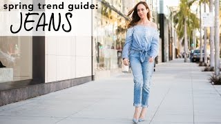 How to Wear JEANS I Spring Trend Guide [upl. by Ahsats]