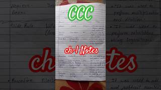 Ccc chapter 1 notes of all important topics for Nov month exam treading notes [upl. by Naicad]