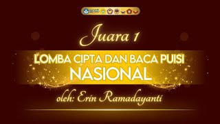 JUARA 1 LOMBA CIPTA DAN BACA PUISI NASIONAL [upl. by Perpetua289]