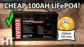 DIRT CHEAP Dr Prepare 100AH LiFePO4 Drop In Lithium LFP Battery Review [upl. by Denoting]