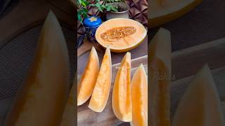 ASMRSweet melon cutting cantaloupe fruitcutting satisfying asmr shortsviral shorts viral [upl. by Aneg]