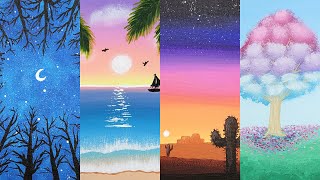 50 Easy Acrylic Painting Ideas for Beginners  2022 Mega Compilation [upl. by Nelg]