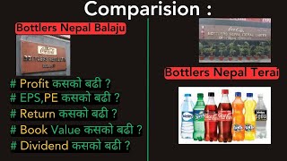 Stock Comparision  Bottlers Nepal Balaju VS Bottlers Nepal Terai  Nepali sharemarket NEPSE [upl. by Tham]