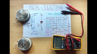 Silicon Controlled Rectifier SCR  Disc Type  Testing  Checking [upl. by Yregram]