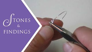 Jewelry Making Techniques  How to Finish an Earring Hoop [upl. by Akirre]