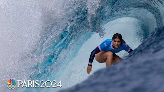 Caroline Marks John John Florence lead USAs flawless surfing start  Paris Olympics  NBC Sports [upl. by Artemla734]