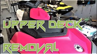 SEADOO SPARK How To Remove Top Deck And Winterization PART 1 OF 4 [upl. by Gorges]