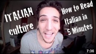 How to Read Italian in 5 Minutes Reuploaded [upl. by Aimehs]