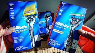 Gillette Proglide Chill Proglide Power and Proglide Shield — new packaging and overview [upl. by Eixam]