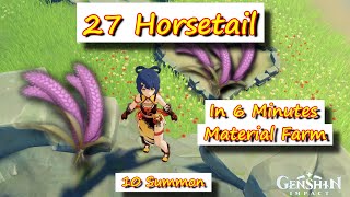 27 Horsetail in 6 Minutes Material Farm 10 Summon [upl. by Nattirb878]