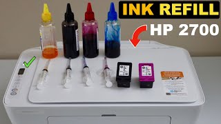 HP DeskJet 2700 Ink Refill  How To Refill Black amp Colour Ink Cartridges For printing [upl. by Ladew285]