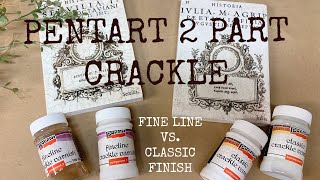 PENTART 2 PART CRACKLE Finishes Fine Line VS Classic Whats the Difference [upl. by Burrell]