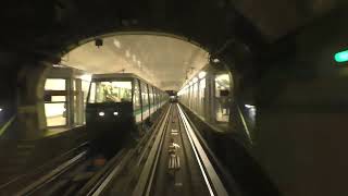 Métro de Paris ligne 4  De Bagneux à la Porte de Clignancourt à bord dune rame MP05 [upl. by Anaeli]