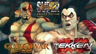 SSF4 Mods Edition Kratos vs Kazuya 1080p TRUEHD QUALITY [upl. by Ahtis]