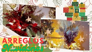 ARREGLOS FLORALES NAVIDEÑOS MUY SENCILLOS DE RECREAR 🎄 NAVIDAD 2024 [upl. by Gujral]