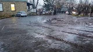 Rain and ice rain in Sutherland and Calvinia in South Africa [upl. by Carney]