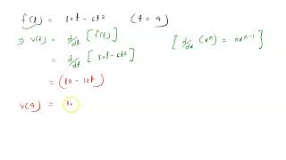 A particle moves along a straight line with equation of motion  where is measured in meters and in [upl. by Maison]