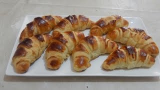 كرواسون سهل  كرواصة سهلة مع طبخ ليلى croissant fait maison [upl. by Osnohpla]