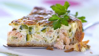 Recette  Quiche saumon courgette [upl. by Nahguav]