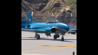 Amazing Pilot Skills T33 Jet Trainer Canada Takes Off from Short Runway [upl. by Gosser]