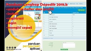 CARA CEPAT MENGERJAKAN DAPODIK 2018b DALAM 30 MENIT [upl. by Kathi259]