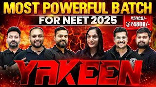 YAKEEN Indias MOST POWERFUL DROPPER Batch for NEET 2025  ₹4800 for Complete Year🔥 [upl. by Sikleb]