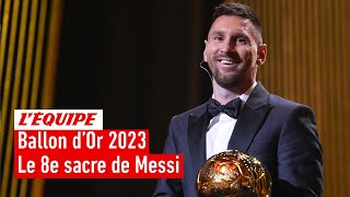 Lionel Messi sacré Ballon dOr 2023 [upl. by Otreblide269]