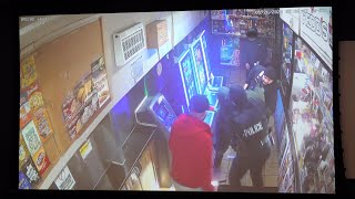 Philly police show Fairhill shooting surveillance footage at press conference [upl. by Benny]