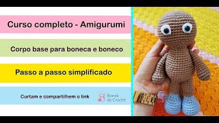 Corpo base para bonecas e bonecos de crochê  Amigurumi [upl. by Udelle]