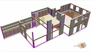 Système constructif pour maisons à ossature bois [upl. by Mccafferty]