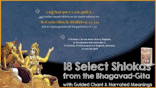 18 Most Important Shlokas of Bhagavad Gita  With Narrated Meanings [upl. by Pfister596]