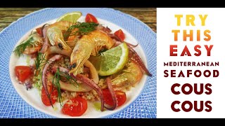 Mediterranean seafood couscous everybody loves this easy recipe 🔥👌😋 [upl. by Elletnohs]