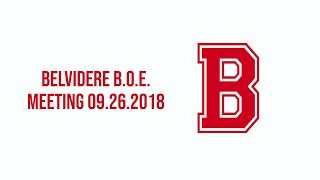 Belvidere BOE Meeting 09262018 [upl. by Ssidnak]