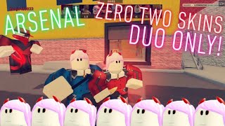 ZERO TWO SKINS ONLY IN ARSENAL  ROBLOX [upl. by Volnak59]