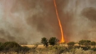 Tornado Engulfed by Fire Caught on Tape  Good Morning America  ABC News [upl. by Grant]