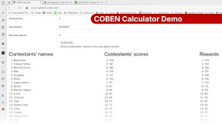 COBEN Calculator Demo [upl. by Presley]