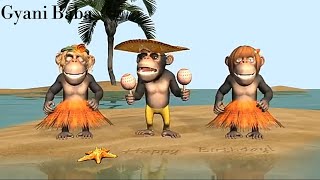 Funny monkey dance for Best birthday wishing  Birthday Wish  Funny WhatsApp status [upl. by Anirok]