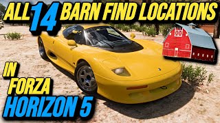 All 14 ★ BARN FIND Locations ★ in Forza Horizon 5 [upl. by Eikcid]