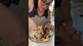 Blueberry peach cobbler dessertrecipe cobbler dessertlovers desserts cobblers sweetrecipe [upl. by Nais50]