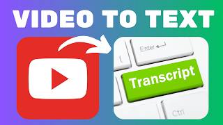 How to get Transcript from YouTube Video for FREE [upl. by Evad467]