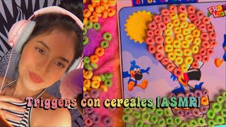 ASMR con cereal 🥣  Triggers con cereales  Andrea ASMR 🦋 [upl. by Zetnas]