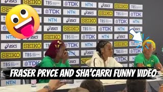 Shelly Ann Fraser Pryce Shericka Jackson and Shacarrie Richardsons Funniest Interview Reactions [upl. by Arne848]