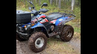 Linhai 300 Off Road With Polaris Predator 90 [upl. by Muraida]