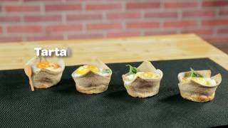 Recetas Carrefour  Tartaletas de queso jamón espinacas y huevo [upl. by Alard]