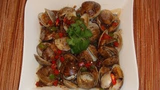 PINOY RECIPE  STIR FRIED CLAMS WITH BLACK BEAN SAUCE [upl. by Eerej115]