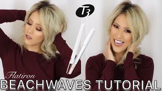 BEACH WAVES WITH THE T3 FLATIRON  HAIR TUTORIAL  HOW TO STYLE SHORT HAIR [upl. by Bahe23]