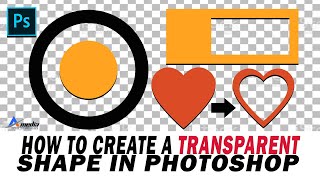 How to create a transparent shape in photoshop BEGINNER [upl. by Htur]