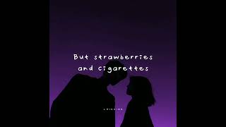 Troye Sivan  Strawberries and Cigarettes fyp fy lyrics song troyesivan love [upl. by Gausman693]