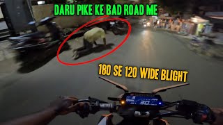 Yamaha MT 15 Night Ride Review 2024 🔥 l 180 se 120 blight hogya 😱 [upl. by Aihn]