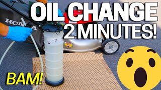 LAWNMOWER Oil Change 2 MINUTES  Easy  Clean  DIY [upl. by Leirvag]